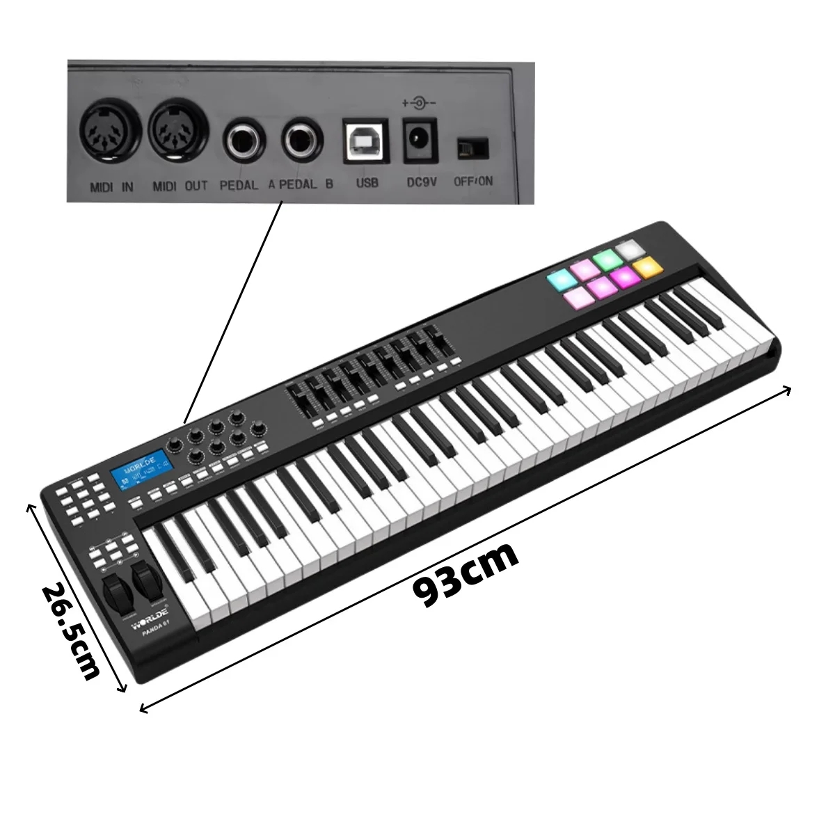 WORLDE PANDA61 61鍵 USB MIDIキーボ - Midi Controller Pad のレビューと価格