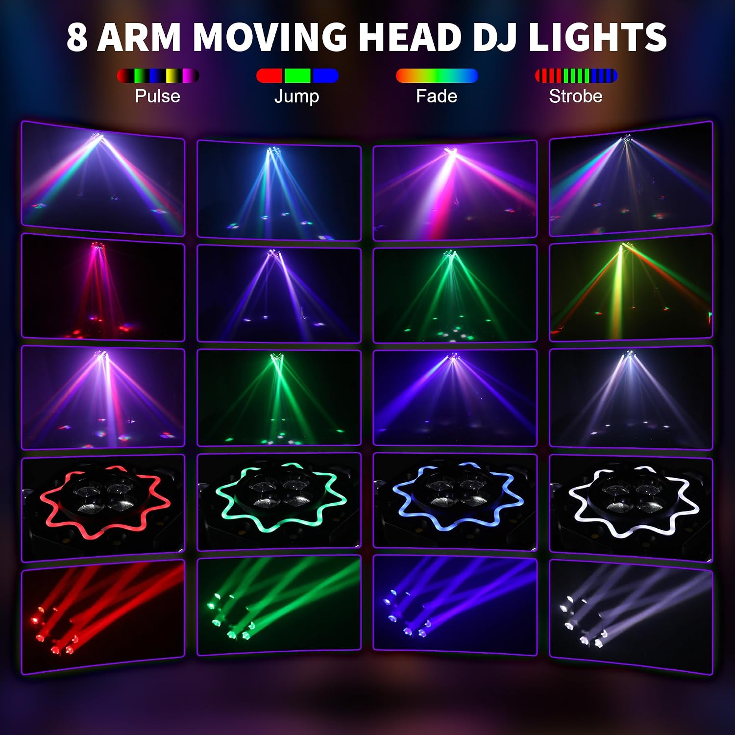 200W ディスコパーティーライト 8アーム ムービングヘッ - Audio Music Dj のレビューと価格