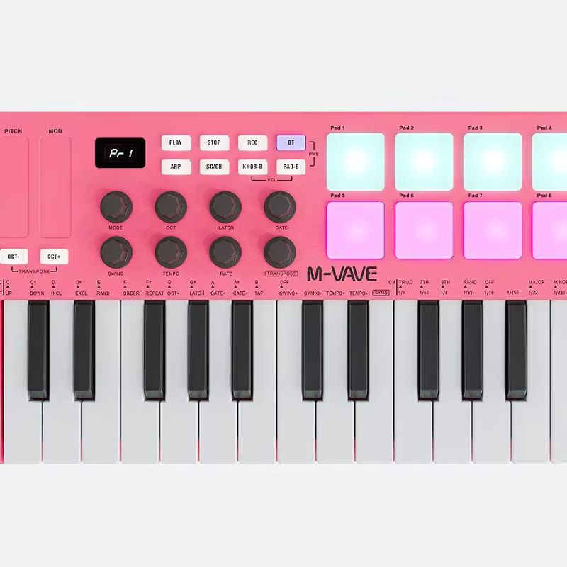 M Vave Smk 25 ポータブルMIDIキーボードコン - Midi Controller Pad のレビューと価格